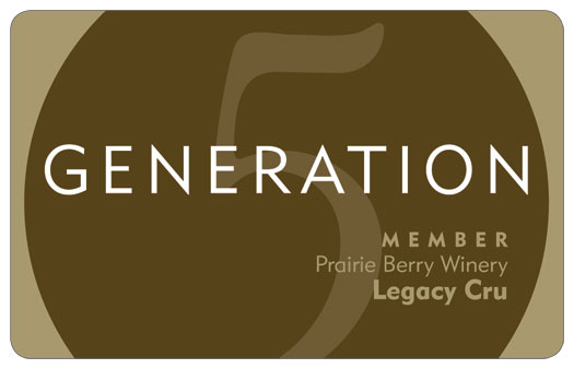 prairie berry winery legacy cru generation 5 member card