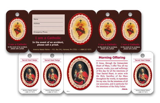 sacred heart card and 3 key tags custom card