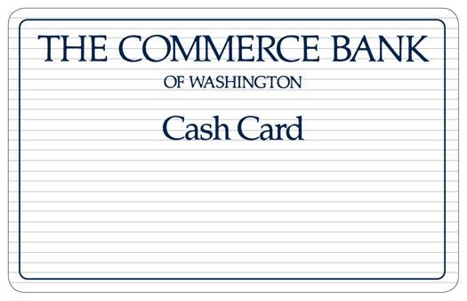 the commerce bank of washington cash card