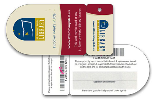 saint tammany parish library card and key tag